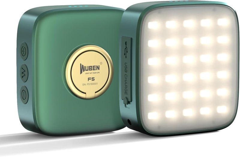 WUBEN F5 Rechargeable LED Camping Lantern – 500 Lumens, 5200mAh Battery, 3 Color Temperatures, Magnetic & Hook Light, IP64 Waterproof for Camping, Emergency, Home & Car (Green) - Image 1